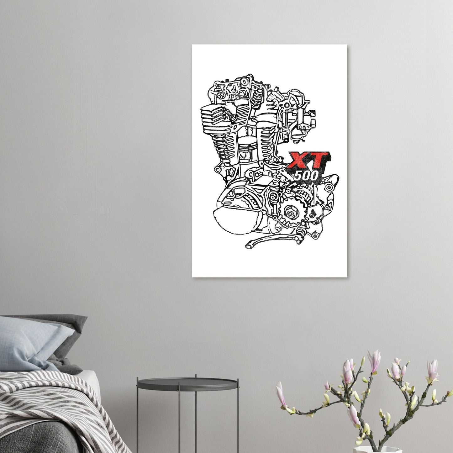 Vintage Yamaha XT 500 Open Block Engine Premium Poster